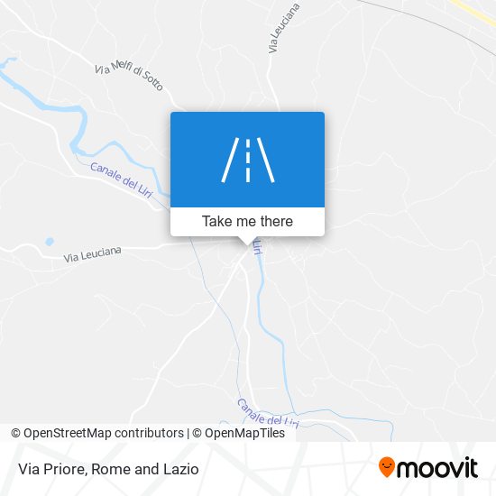 Via Priore map