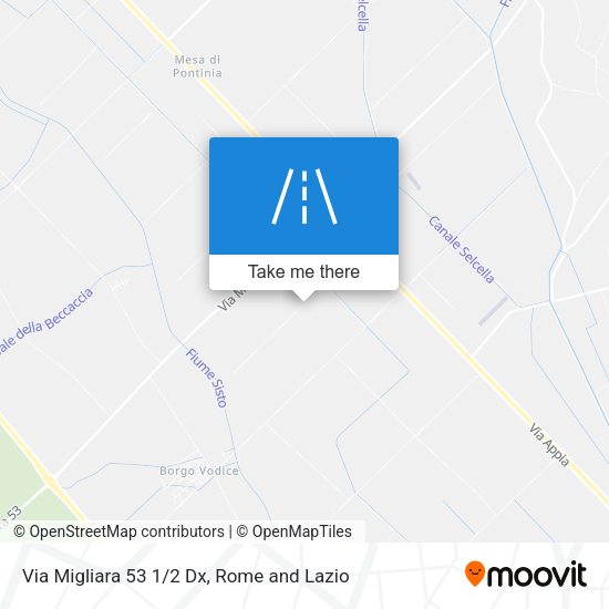 Via Migliara 53 1/2 Dx map