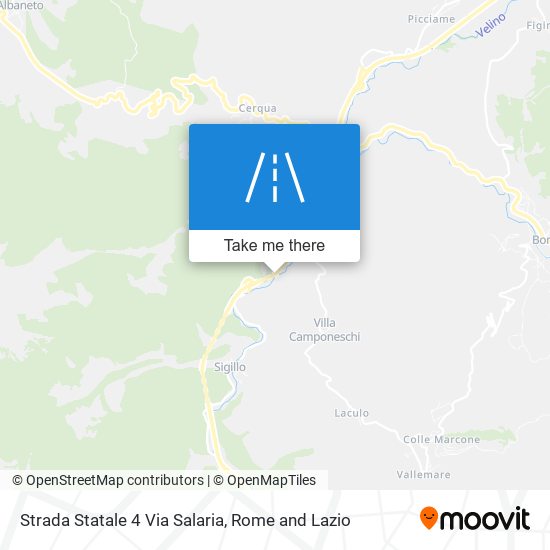 Strada Statale 4 Via Salaria map