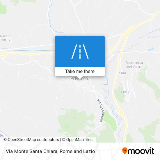 Via Monte Santa Chiara map