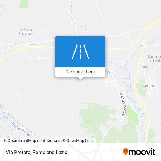 Via Pretara map