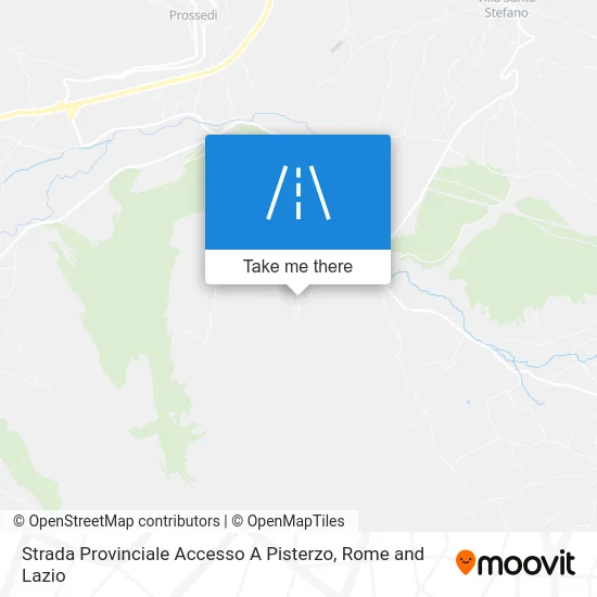 Provincial Access Road to Pisterzo map