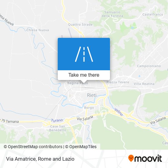 Via Amatrice map