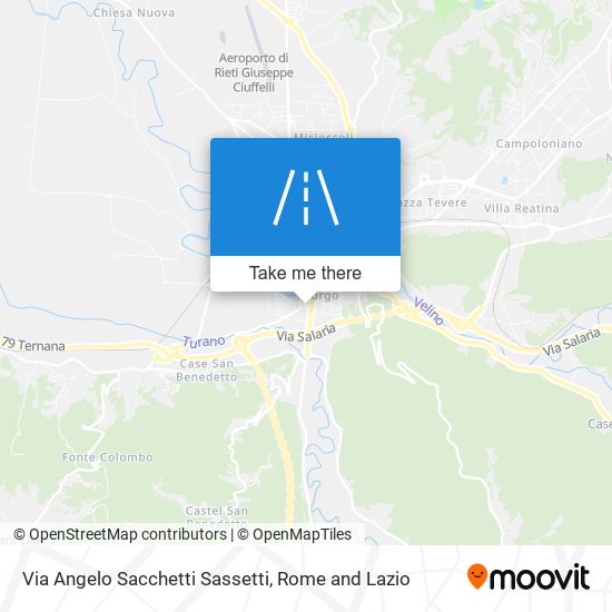 Via Angelo Sacchetti Sassetti map