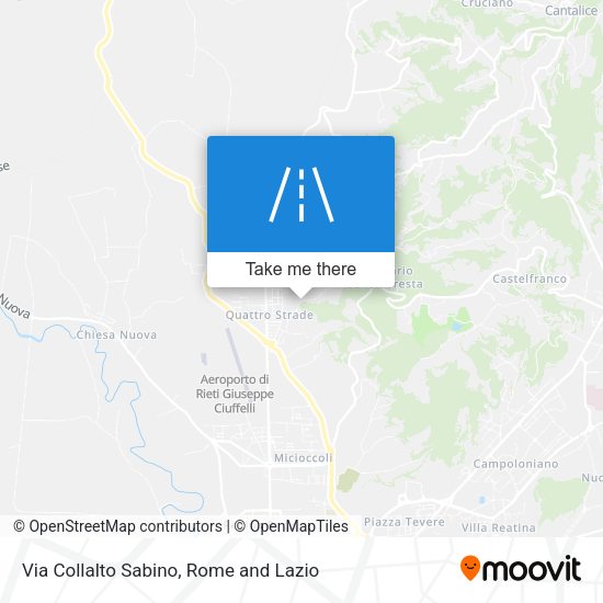 Via Collalto Sabino map