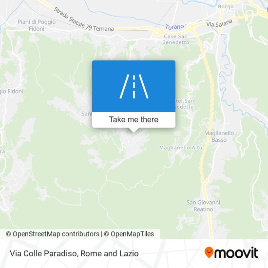 Via Colle Paradiso map