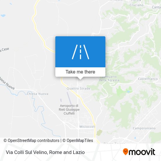 Via Colli Sul Velino map