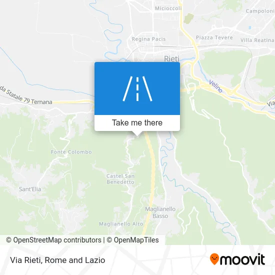 Rieti Street map