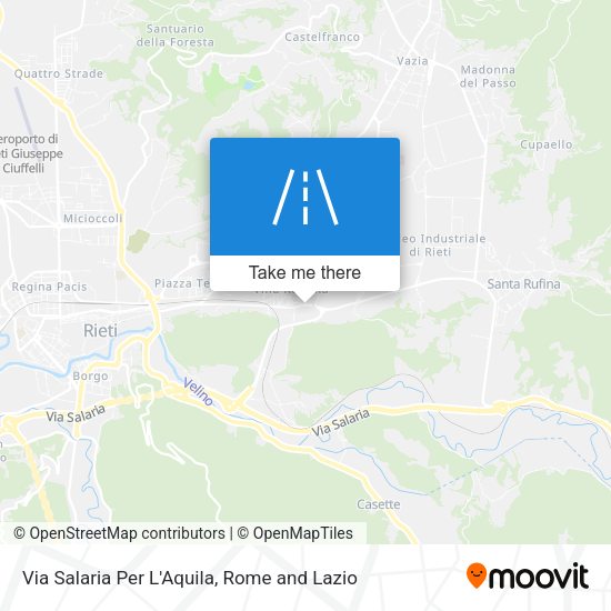 Via Salaria Per L'Aquila map