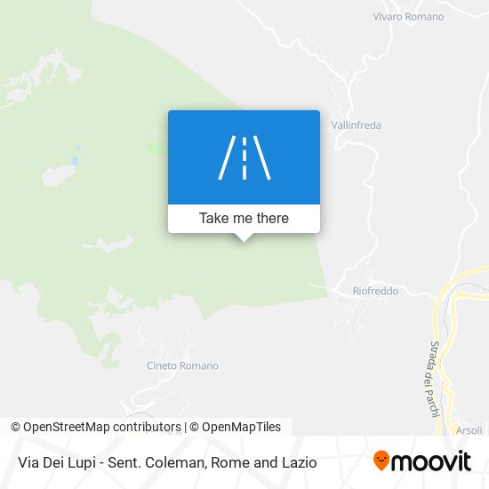 Via Dei Lupi - Sent. Coleman map