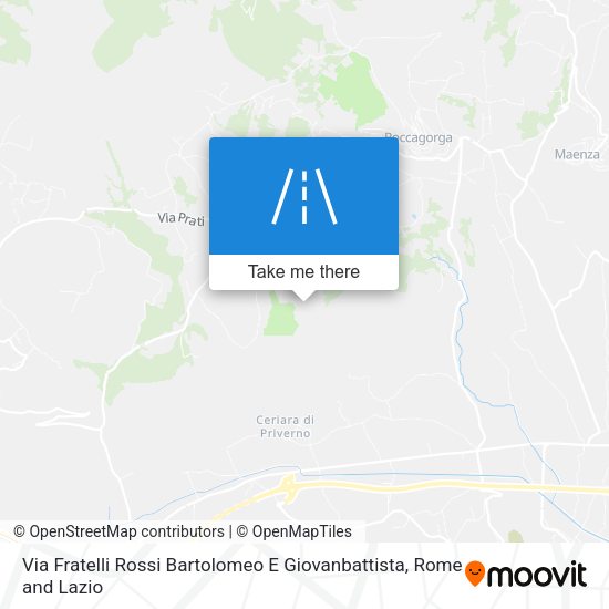 Via Fratelli Rossi Bartolomeo E Giovanbattista map