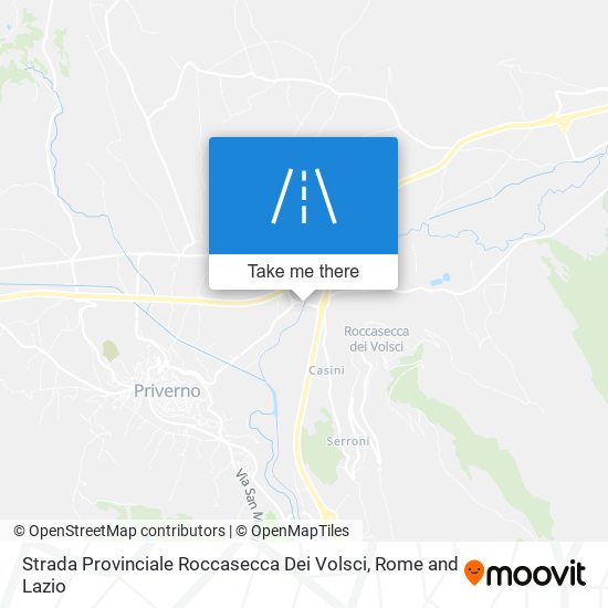 Strada Provinciale Roccasecca Dei Volsci map