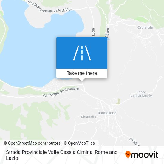 Strada Provinciale Valle Cassia Cimina map