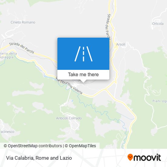 Via Calabria map