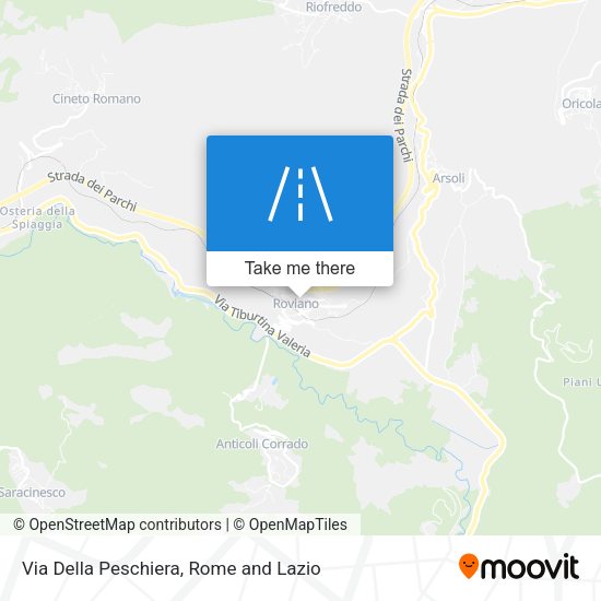 Via Della Peschiera map