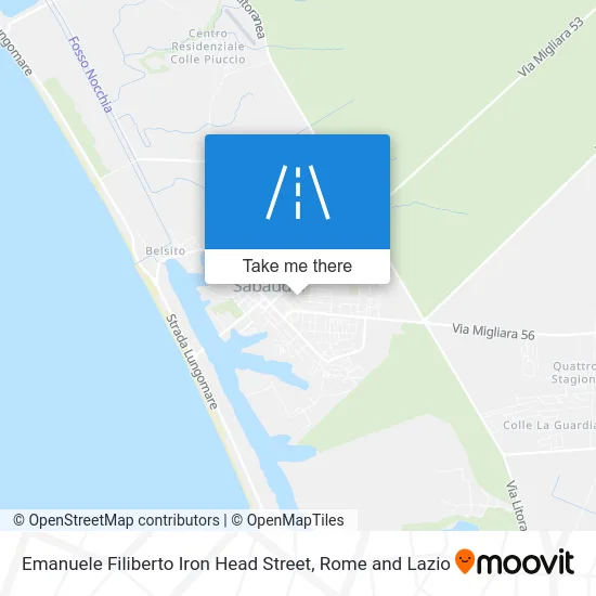 Emanuele Filiberto Iron Head Street map