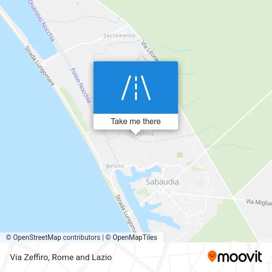 Via Zeffiro map