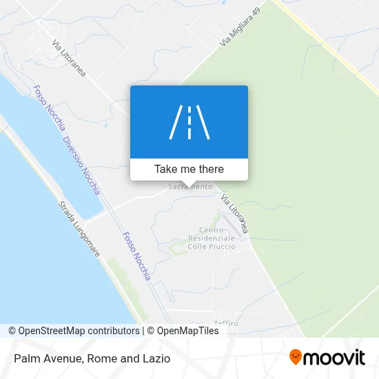 Palm Avenue map