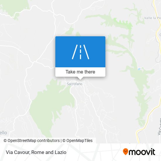 Via Cavour map