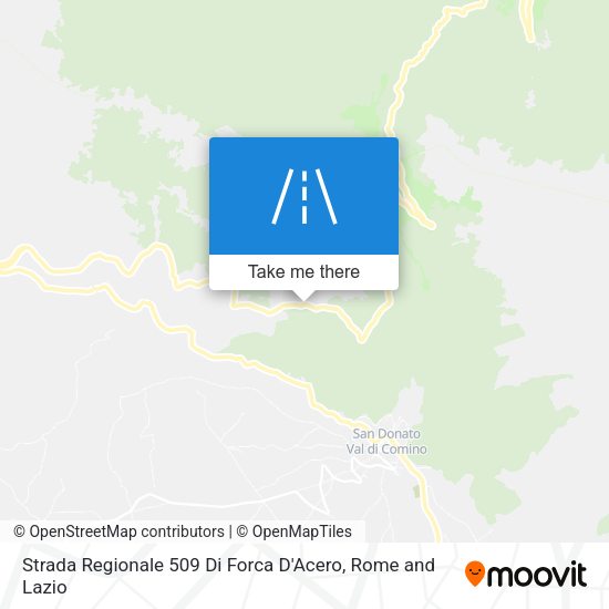 Strada Regionale 509 Di Forca D'Acero map