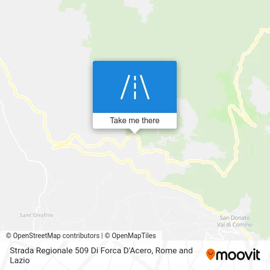 Regional Road 509 of Forca D'Acero map