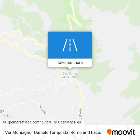 Via Monsignor Daniele Tempesta map