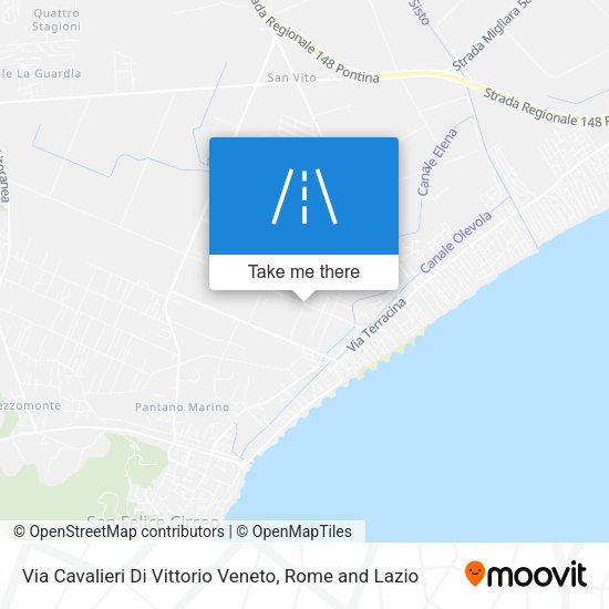 Via Cavalieri Di Vittorio Veneto map