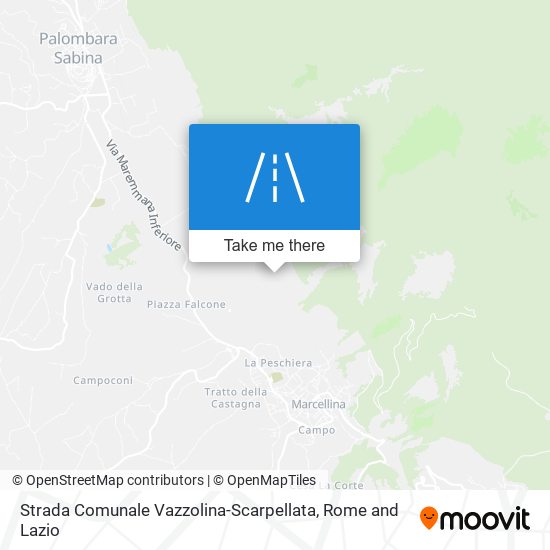 Strada Comunale Vazzolina-Scarpellata map