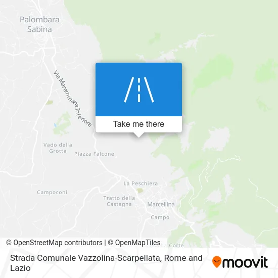 Vazzolina-Scarpellata Communal Road map