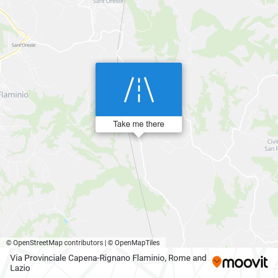 Via Provinciale Capena-Rignano Flaminio map