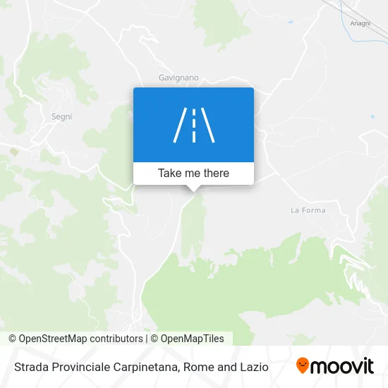 Carpinetana Provincial Road map