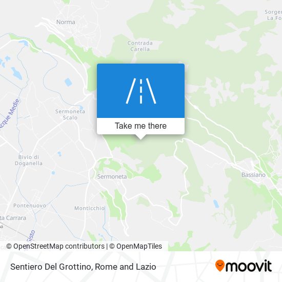 Sentiero Del Grottino map