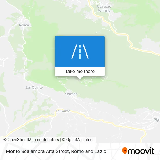 Monte Scalambra Alta Street map