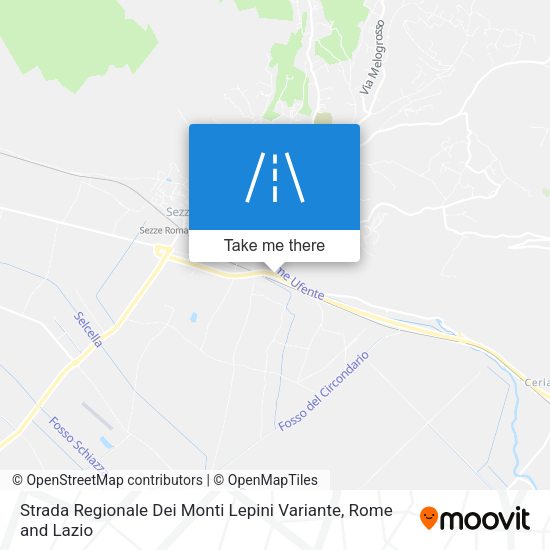 Strada Regionale Dei Monti Lepini Variante map