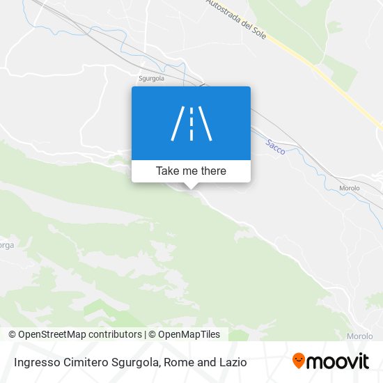 Ingresso Cimitero Sgurgola map