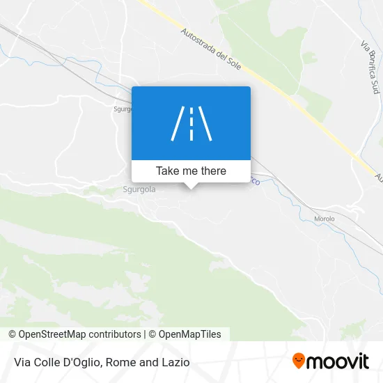 Colle D'Oglio Road map