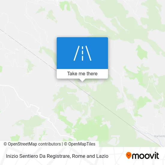 Beginning of Unregistered Trail map