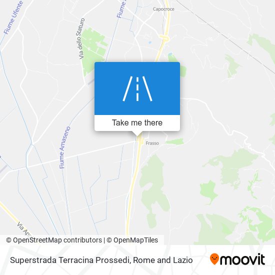 Superstrada Terracina Prossedi map