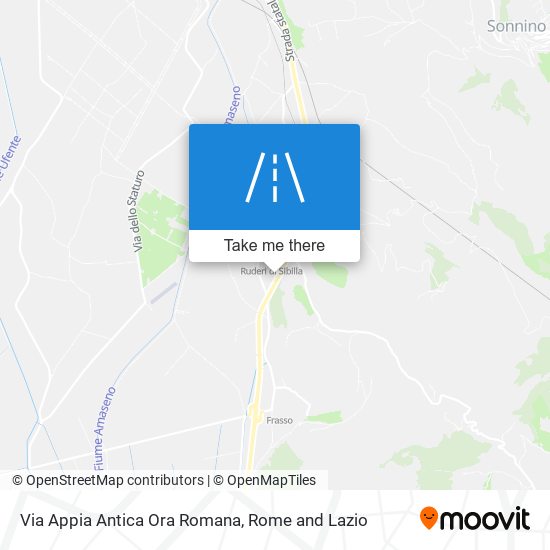 Via Appia Antica Ora Romana map