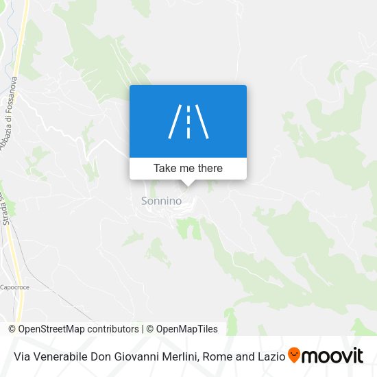 Via Venerabile Don Giovanni Merlini map