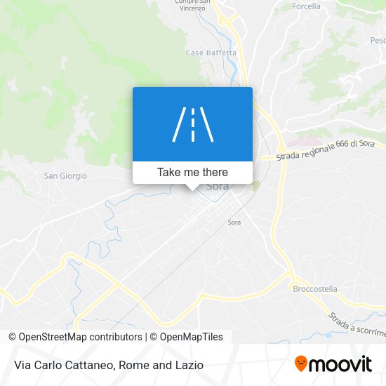 Via Carlo Cattaneo map