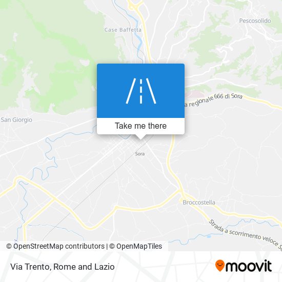 Via Trento map