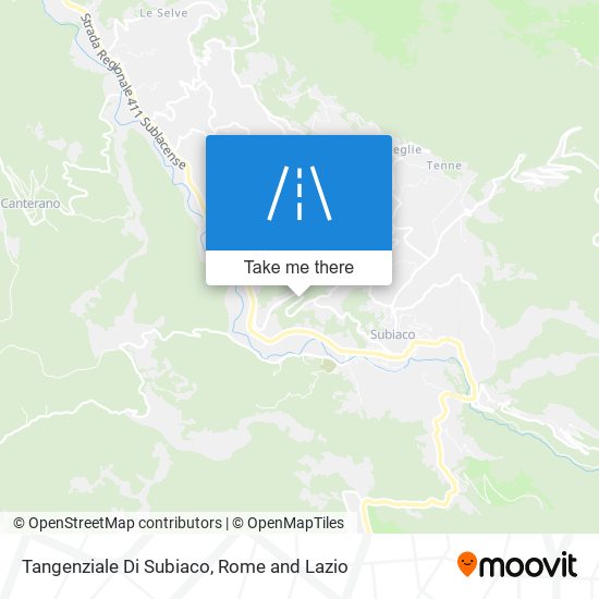 Tangenziale Di Subiaco map