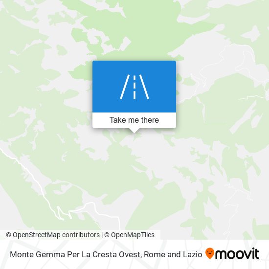 Monte Gemma Per La Cresta Ovest map