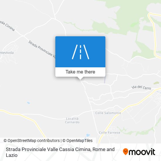 Strada Provinciale Valle Cassia Cimina map