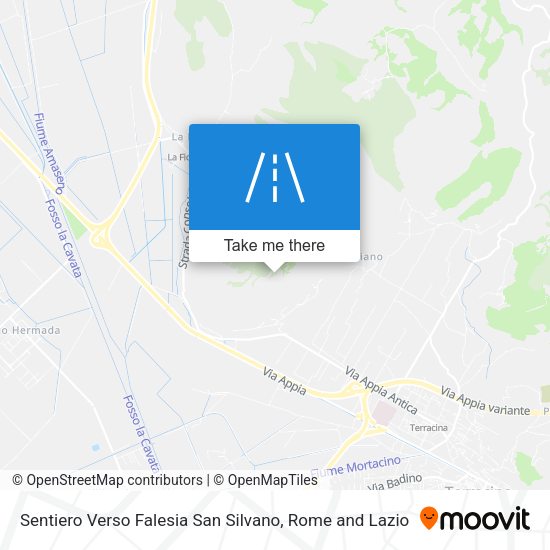 Sentiero Verso Falesia San Silvano map