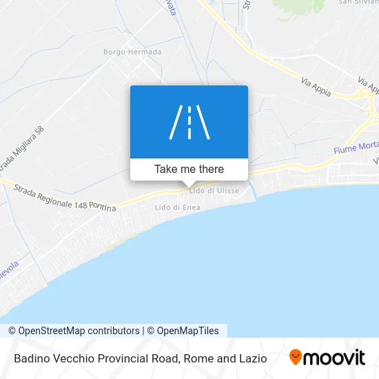 Badino Vecchio Provincial Road map