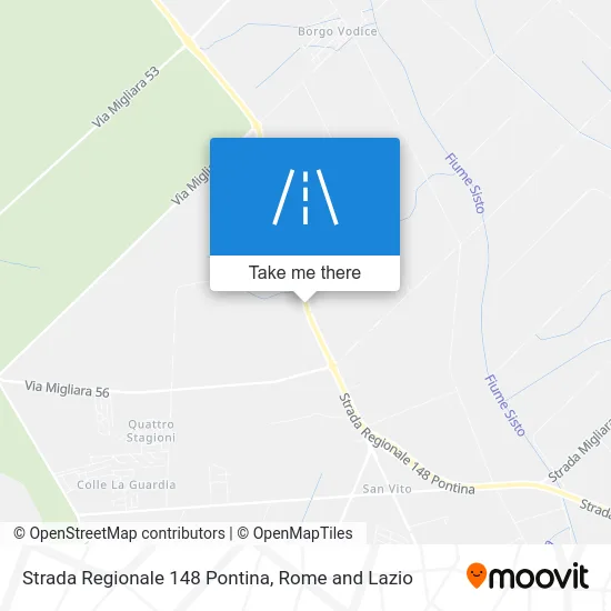 Regional Road 148 Pontina map