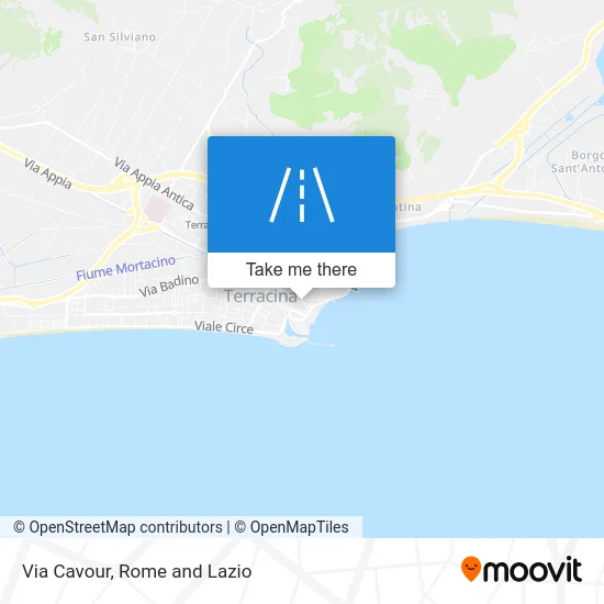 Via Cavour map