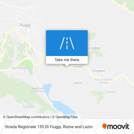Strada Regionale 155 Di Fiuggi map